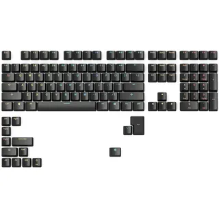Glorious PC Gaming Race Glorious Gaming Race Doubleshot V2 US Base Kit - Dual Molded Design, garantiert farbecht, RGB-freundlich mit transparenter Beschriftung, passend für jeden MX-Schaft, US-Layout - Schwarz