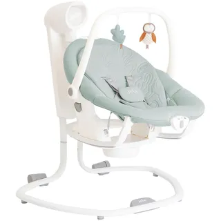Joie Schaukelwippe Serina 2in1, Türkis, Weiß, Textil, 69x83x85 cm, Bezug abnehmbar, waschbar, Sicherheitsgurt, Spielbogen, Wippe feststellbar, Vibration, Musik, elektronische Schaukelfunktion, Babymöbel, Babywippe