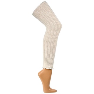 TippTexx 24 Beinstulpen 1 Paar Overknee Beinwärmer, Stulpen, mit Wolle (Schaf & Alpaka) beige