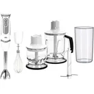 Braun Stabmixer MultiQuick 5 Vario, MQ 5245 WH, 1000 W, 21 Geschwindigkeitsstufen, Edelstahl, Set