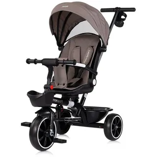 Chipolino Tricycle Max Sport 2 in 1, Dreirad, Becherhalter, Sitz umkehrbar, Korb braun Metall, 50x95x116 cm, kinder, unisex, Outdoor Spielzeug, Kinderfahrzeuge