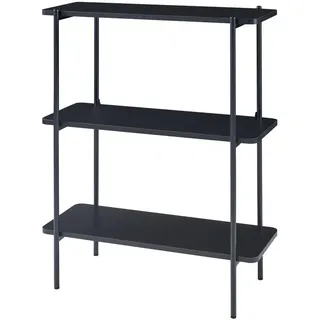 [en.casa] Standregal Samnanger 100x80x34 cm Schwarz