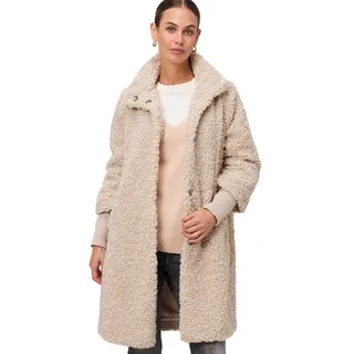 Zero Damen Teddymantel mit Stehkragen 40, French Oak - 40