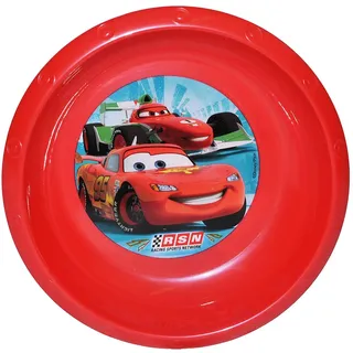 alles-meine.de GmbH Suppenteller/Suppenschüssel/Müslischale - Kinderteller Auto Cars - Lightning McQueen - aus Kunststoff/Plastikteller Plastik - Geschirr für Kinder - ..
