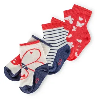 Sigikid Socken Socken-Set, 3 Paar Butterfly (3-Paar) blau|rot 19/21