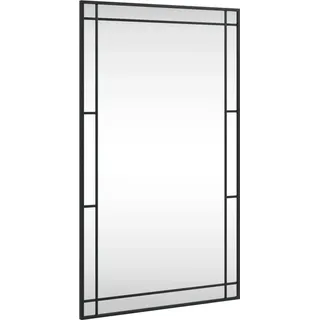 vidaXL Wandspiegel Schwarz 60x100 cm Rechteckig Eisen