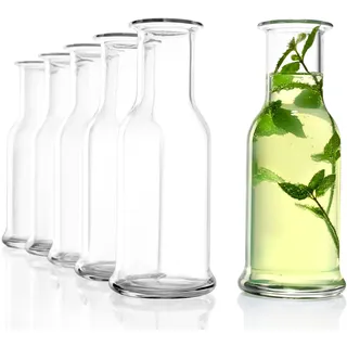 Stölzle Lausitz Glaskaraffe Purity / 6er Set Karaffen 1 L/Hochwertige Karaffe Glas geeignet als Wasserkaraffe, Karaffe für Limonade, Weinkaraffe/stoßfest und spülmaschinenfest