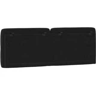 vidaXL Kopfteil-Kissen Schwarz 120 cm Samt