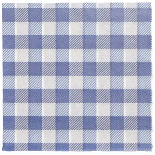 Papstar 100 Servietten, 1-lagig 1/4-Falz 33 cm x 33 cm blau/weiss "Vichy Karo"