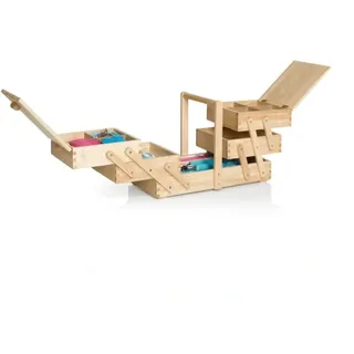 Prym 612548 Nähkasten/Nähkorb aus hellem Holz, L,