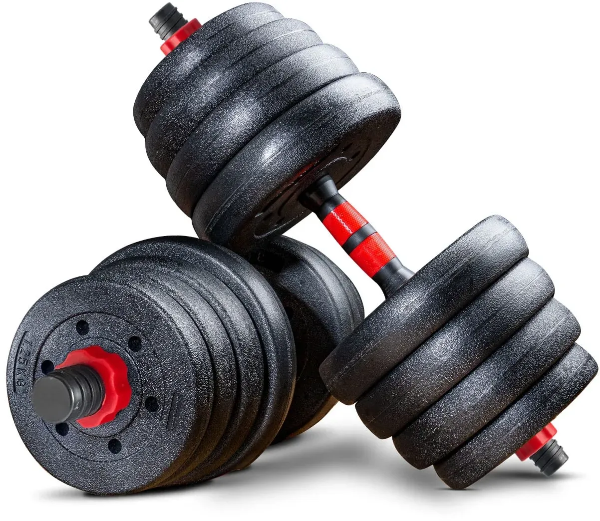 Sportstech Hantelset AH150, 20kg, Kurzhanteln und Langhanteln, mit Sicherheitsverschluss, 2in1, für Muskelaufbau, vielseitig