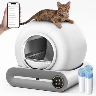 Katzenklo Selbstreinigend Selbstreinigende Katzentoilette XXL Automatische Katzentoilette fur Mehrere Katzen APP Steuerung (Typ A)