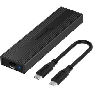 Sabrent NVMe Gehäuse und m2 SATA SSD Adapter (M-Key, M+B Key) USB C 3.2X2 10Gbps Kühlkörper Design (EC-SNVE)