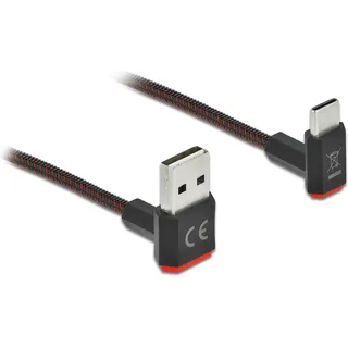 DeLock USB-Kabel USB 2.0 USB-A Stecker, USB-C® Stecker 0.50m Schwarz 85275