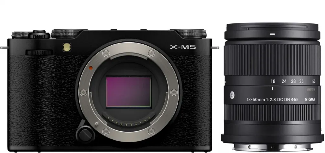 Fujifilm X-M5 Gehäuse Schwarz + Sigma 18-50mm f2,8 Fuji X | 50,00€ Sigma Frühlings-Cashback 1.179,00€ Effektivpreis