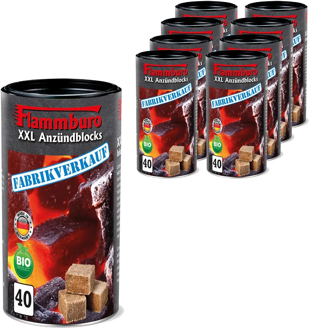 Ökologische XXL-Anzündblocks 9x40 Würfel