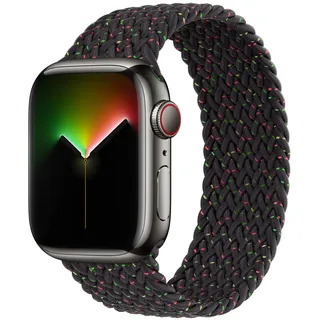Geflochtenes Solo Loop für das Apple Watch | 44/45/46/49 mm - Größe 11 - Black Unity