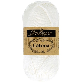 Scheepjes - Scheepjes 106 Schnee Weiße Catona Garn - 1x10g