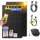 Balkonkraftwerk 1000W/800W Solaranlage Steckerfertig WIFI Komplettset Photovoltaik Anlage 800W, Kabellänge: 5m
