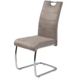 Hela 4er Set Hela Freischwinger Flora Lederoptik Beige