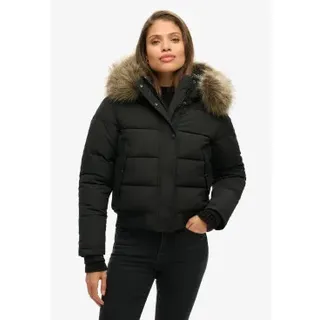 Superdry für Damen. W5011785A Everest Bomberjacke schwarz (S), Lässig, Polyester