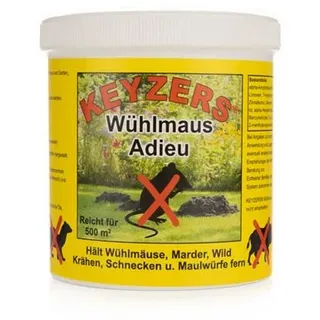 KEYZERS® Wühlmaus Adieu ganzjährige Anwendung reicht für 500m2 Granulat, 500g
