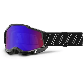 100% Accuri 2 Blackline Offroad brille Schwarz Rot/Blau Verspiegelt