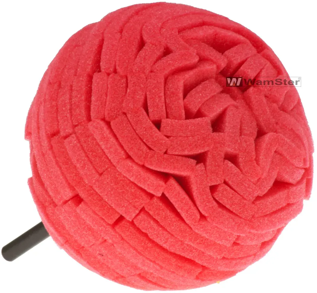 WamSter Polierball weich mit Schaft 6 mm rot