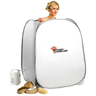 Newgen Medicals 2in1-Heim-Dampfbad und Sauna, portabel, 1.000-Watt-Generator & Timer