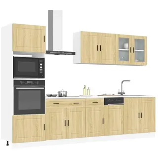 vidaXL 7-tlg. Küchenschrank-Set Porto Sonoma-Eiche Holzwerkstoff