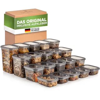 Viwares luftdichte Vorratsdosen mit Deckel | 20er Vorratsbehälter Set | BPA-FREI | Zur Müsli Mehl und Zucker Aufbewahrung | Praktische Aufbewahrungsbox Küche für alle Lebensmittel