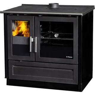 Plamen Holzherd Plamen 910 schwarz, externe Zuluft, Dauerbrandherd