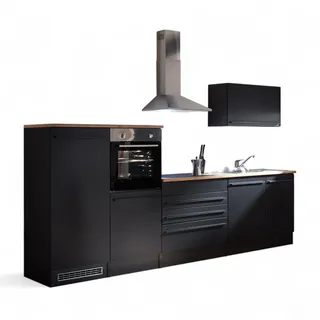 BASIC by Balculina Küchenblock 320 cm wahlweise mit E-Geräten, Jazz 4 - (B/H/T)