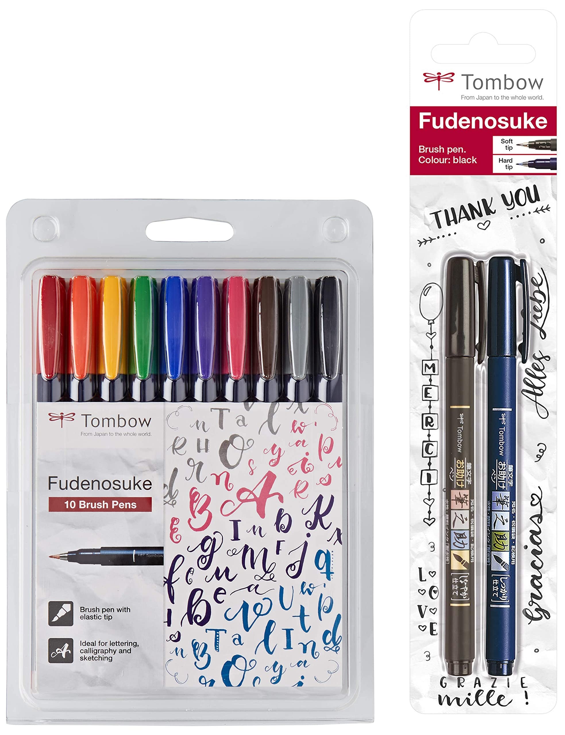 Bild Fudenosuke Brush-Pens farbsortiert
