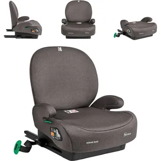 KIKKABOO Kindersitz, i-Size Sitzerhöhung i-Boost (125-150cm) ISOFIX Rückenlehne braun