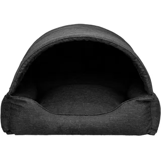 Bjird Hundebett & Hundehütte in einem - Hundehaus mit Dach für kleine und mittelgroße Hunde - Hundehöhle - Hundebox - Hundesofa - Bezug abnehmbar & waschbar - stabiles Hundekorb - 60x 47 cm