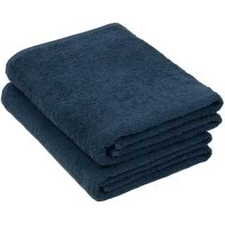 ZOLLNER Badetuch,, dunkelblau 100x150 cm Oeko-Tex® Standard 100, Badtextilien, Badetücher
