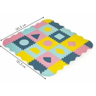 ECOTOYS Spiel Schaumstoffpuzzle Formen pastell SX mit Kanten