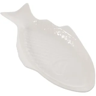 Garneck Ovaler Fischteller Aus Porzellan Im 1er Set – Kreative Fischform Servierteller Für Sushi - Snacks Und Desserts – Ideal Für Restaurants Und Zuhause