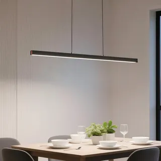 FIVMEN Hängelampe Pendelleuchte Esstisch 36W Esszimmerlampe Hängend Höhenverstellbar Moderne LED Hängeleuchte Schwarz Esstischlampe Warmweiß für Esszimmer Wohnzimmer Küche, 100cm