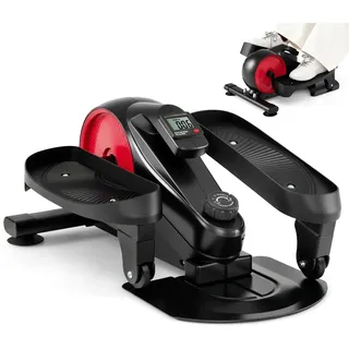 COSTWAY Mini elektrischer Crosstrainer, Untertisch Ellipsentrainer mit LCD-Anzeige & Einstellbarer Widerstand, Leise & Tragbar, Bewegungstrainer Stepper Zuhause, Pedaltrainer für Senioren (Modell 2)