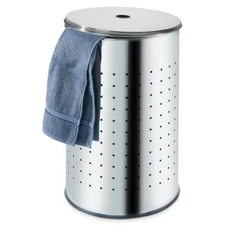 Home4You Wäschesammler, Edelstahl | 37 Liter | H 54 cm