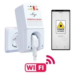 m-e ME SAM-1010 Stromausfallmelder, mit WiFi & Smartphone-App, weiß