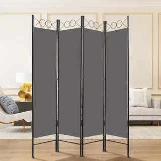 maison chic WIFESE Paravent Weiß cm Stoff Trennwand Raumteiler Innen Balkon Sichtschutz Privaten Ankleidebereich für Wohnzimmer Schlafzimmer Vielseitig