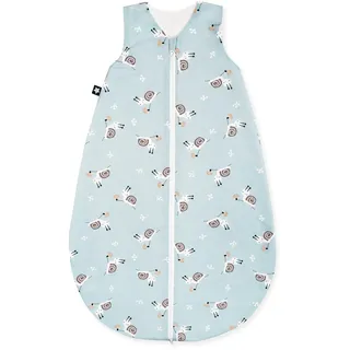 Julius Zöllner Sommerschlafsack Jersey, 0,5 TOG, waschbar bei 60°C, Made in Germany, OEKO TEX Standard 100, Schnecke, Gr. 68/74