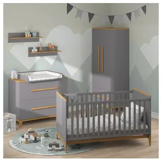 VitaliSpa Kinderzimmer-Set Malia, Grau, 4er Set Vitalispa
