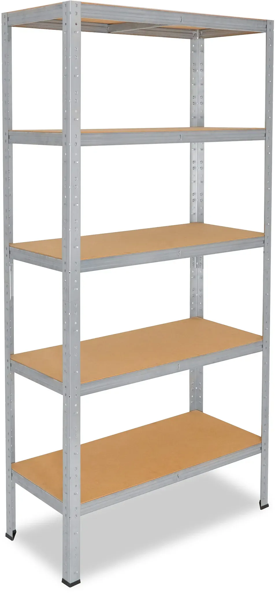 shelfplaza HOME 155x130x40 cm Schwerlastregal in verzinkt mit 5 Böden und 150 kg Traglast pro Boden