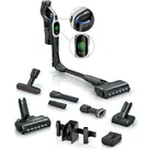 BOSCH Akku-Stielstaubsauger "Unlimited 10 BKS1051GQC, MicroCleanTM Technology, Display, Knickrohr", grau (schwarz cream), B:25cm H:130cm T:21,6cm, Akkusauger, HEPA-Filtersystem, 10 Jahre Motorgarantie, Schnellladegerät, grau