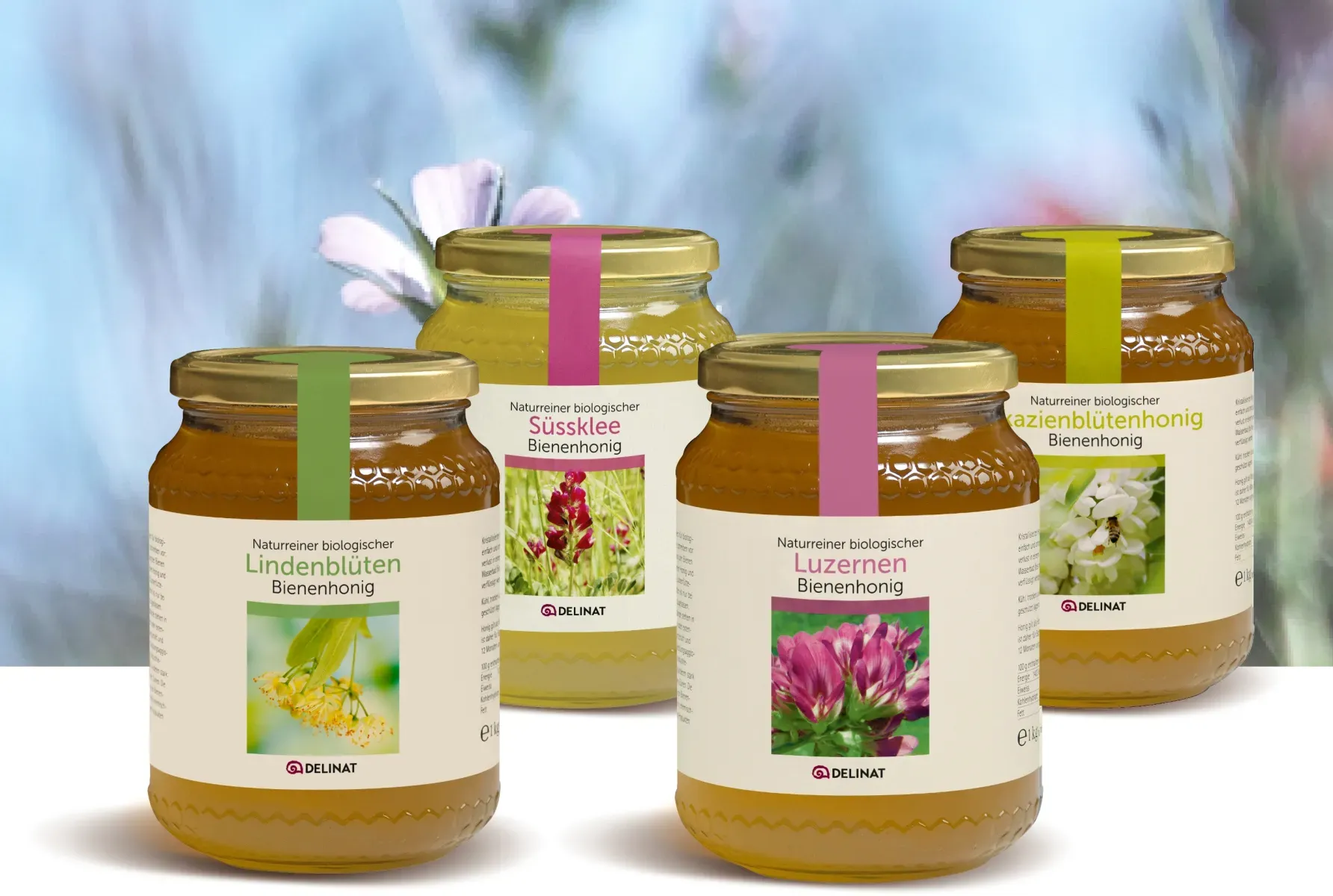 Sanfte Klassiker  Honigpaket 4 Gläser à 1kg, Bio Probierpakete