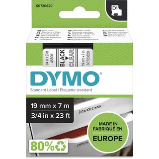 Dymo Original DirectLabel-Etiketten schwarz auf Transparent 45800